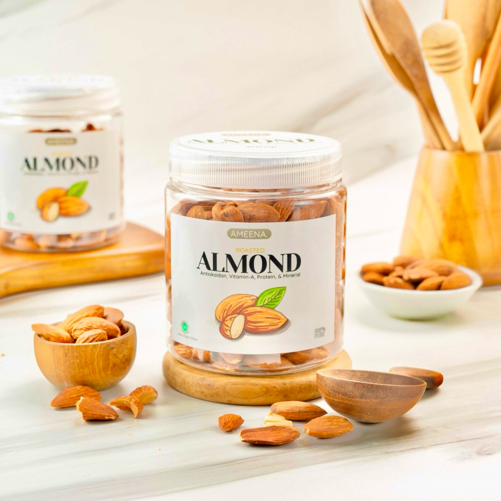 

[ TOPLES ] Almond Roasted 300GR | Almond Panggang Ameena Premium Quality