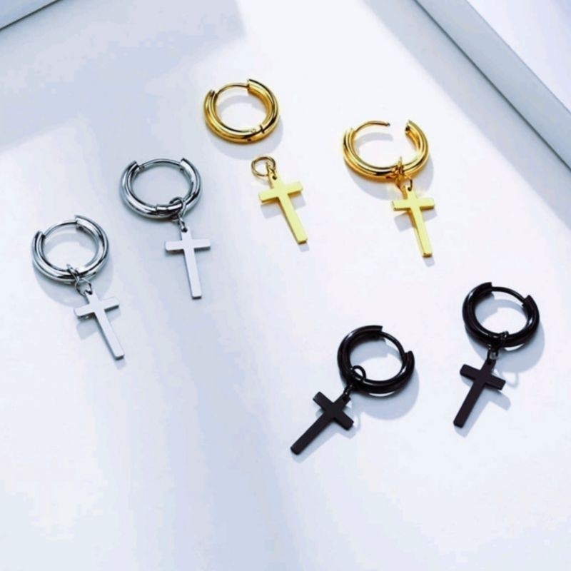 TINDIK GIWANG TITANIUM / FAKE ANTING HOOPS TITANIUM / ANTING GIWANG TITAN