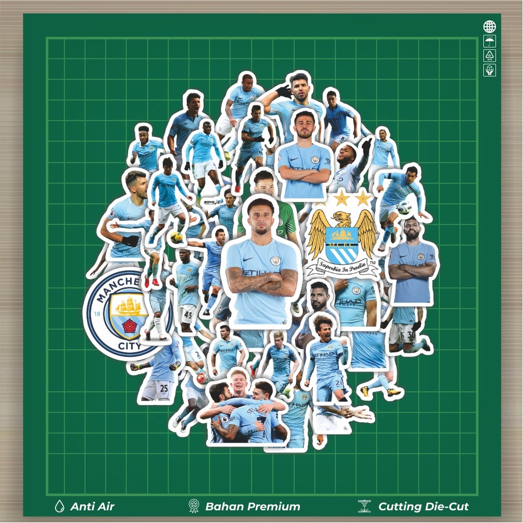

HOT 50 PCS STIKER Stiker Football Series Manchester City Stiker Fashion Cars Decal Dingin Kartu Album Custom Vinyl Anti Air- Sticker Aesthetic Buku Journal Koper Casing HP Tablet Laptop Helm Motor Botol Minum
