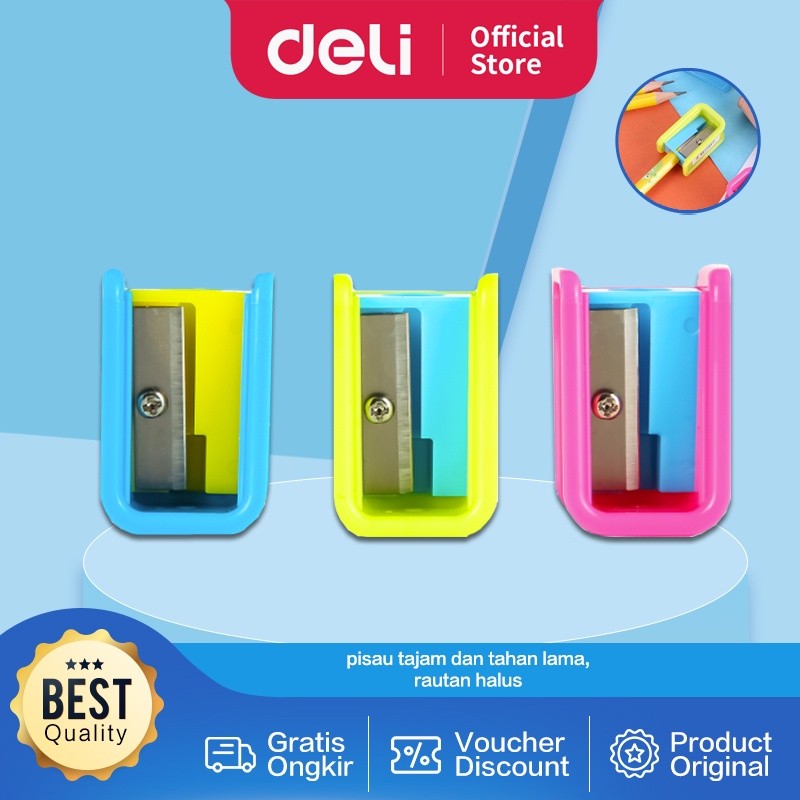 

Deli Serutan / Rautan Pensil ekstra tajam bahan baja berkualitas tinggi tahan lama ER00100