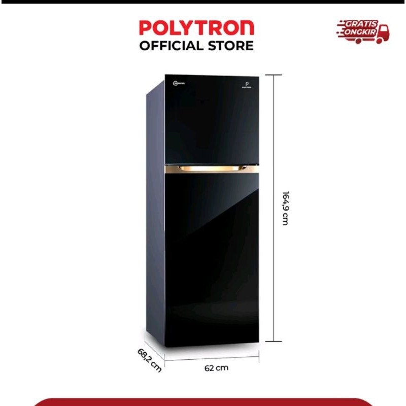 POLYTRON Kulkas 2 Pintu Belleza Big Liter 300 Liter – PRM 430X