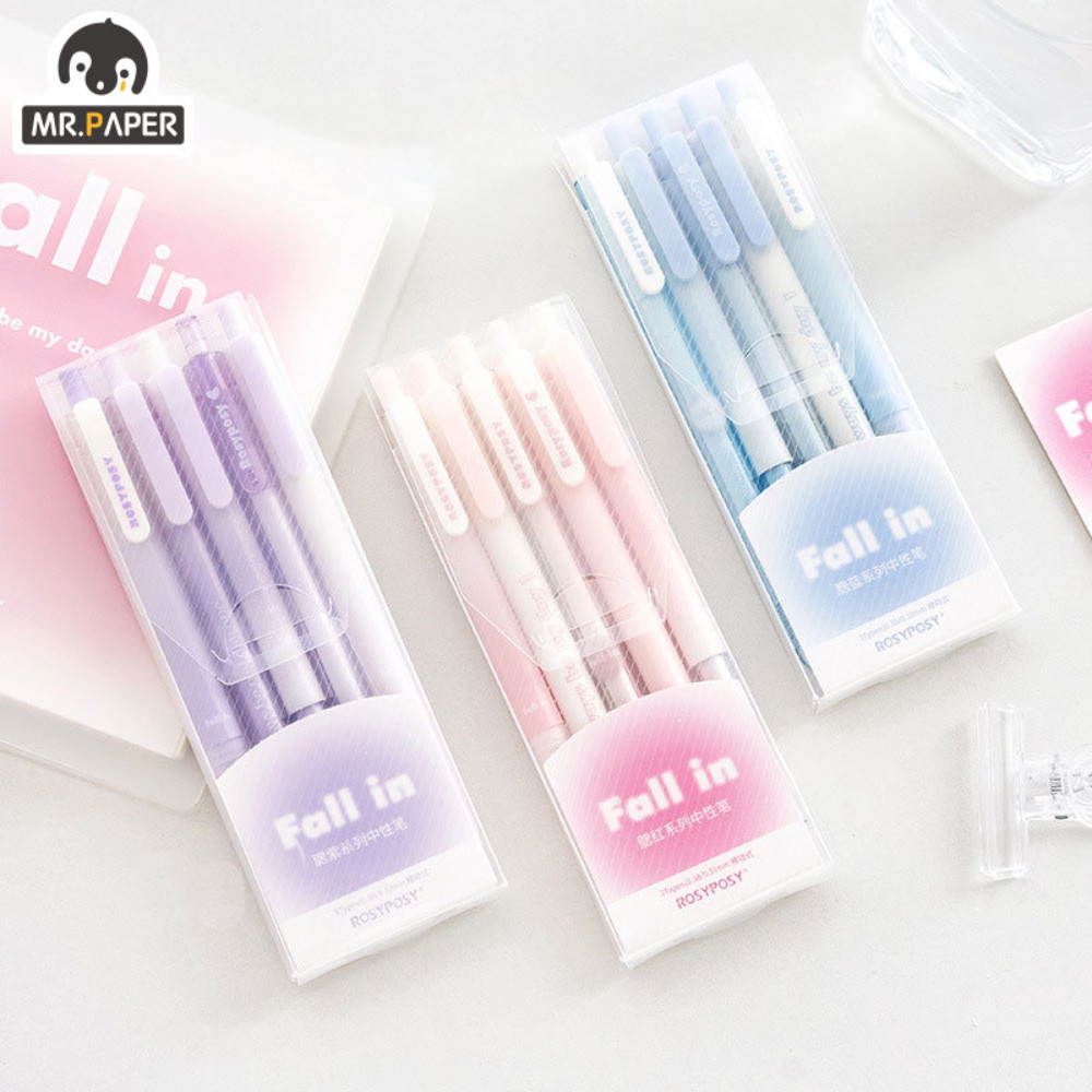 

Mr. Paper Gradient Color Gel Pen Set INS Style Good-looking Pens for Writing Student Stationery Supplies Office Accessories