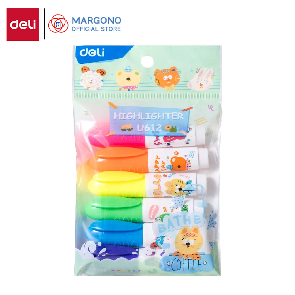 

Deli Highlighter Pen Pena Isi 6 pcs Warna Cerah EU612