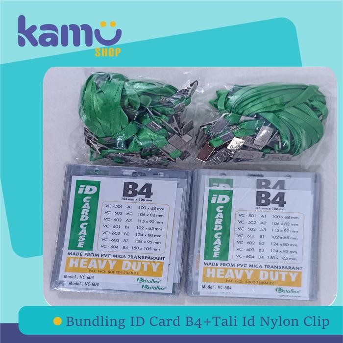 

Promo Bundling ID Card B4+Tali ID Card Nylon Clip-NYL [2 Pasang] - Kuning