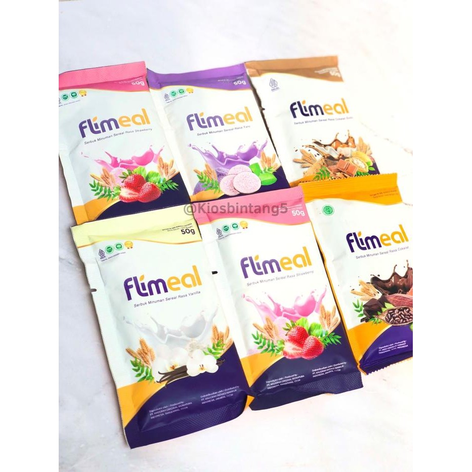 

serbuk minuman sereal Flimeal pengganti makan isi 6 sachet | - coklat susu