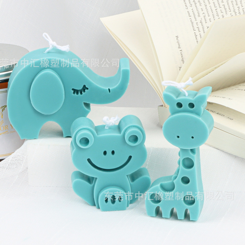 

New Animal Candle Mold Giraffe Dinosaur Shape Scented Candle Silicone Mold Handmade Candle Decoration Soap Mold Craft Gift