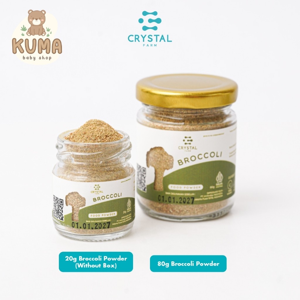 

Crystal Farm | Broccoli Powder (20gr) (80gr)/ Bubuk Sayur Brokoli/ Vegetable Food Powder Gizi MPASI Non MSG