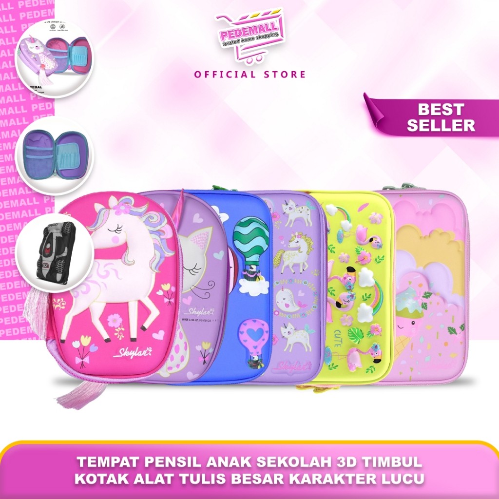 

COD Tempat Pensil Anak Sekolah 3D Timbul Kotak Alat Tulis Besar Karakter Lucu