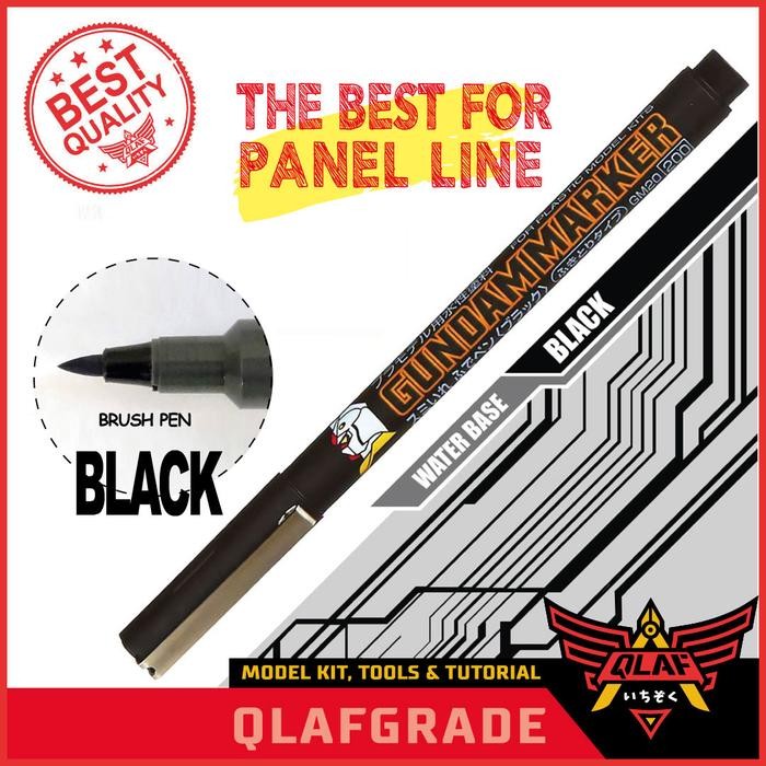 

Panel Line MUDAH DIHAPUS Gundam Marker BLACK GM20 WATERBASED GM 20 Hitam Pen - Panel Line