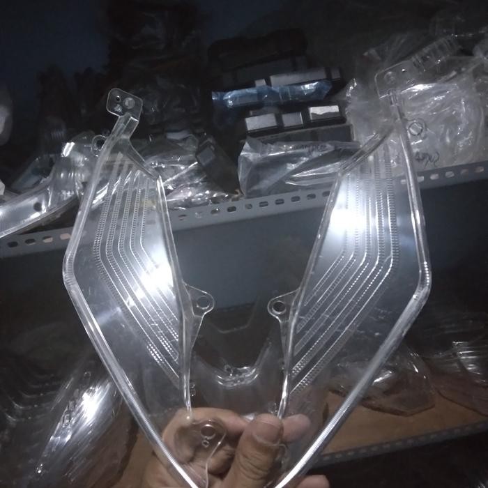 PROMO mika kaca alis kumis garnish reflektor lampu depan pcx new 150 cc ori