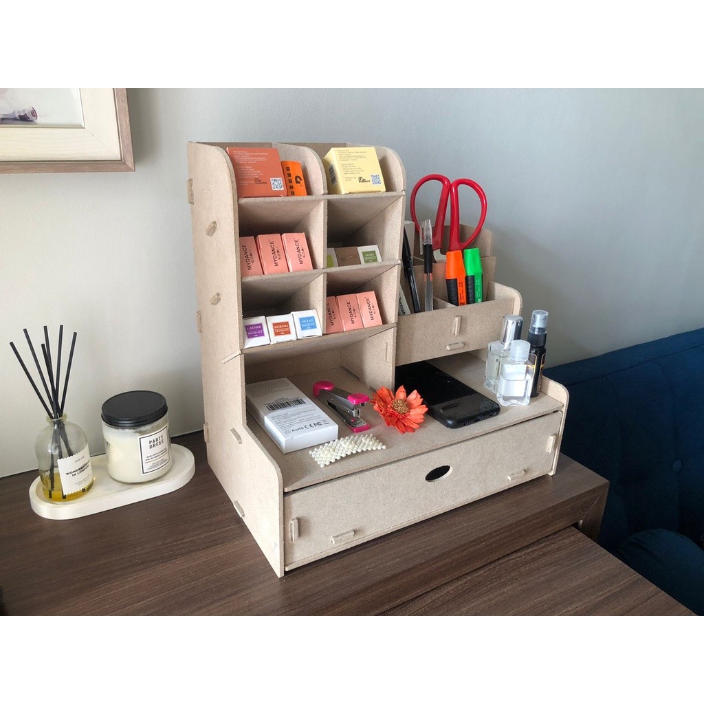 

Mega_1688 Rak Pen Holder 6 Layer Grid Tempat Pulpen Alat Tulis Remot Kosmetik Meja Desk Organizer Dekstop Stationery Pen Holder 1006