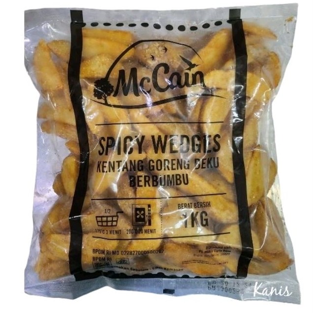 

Mc Cain spicy wedges / mccain kentang goreng beku berbumbu / premium / French fries wadges bumbu / halal food / cemilan sultan