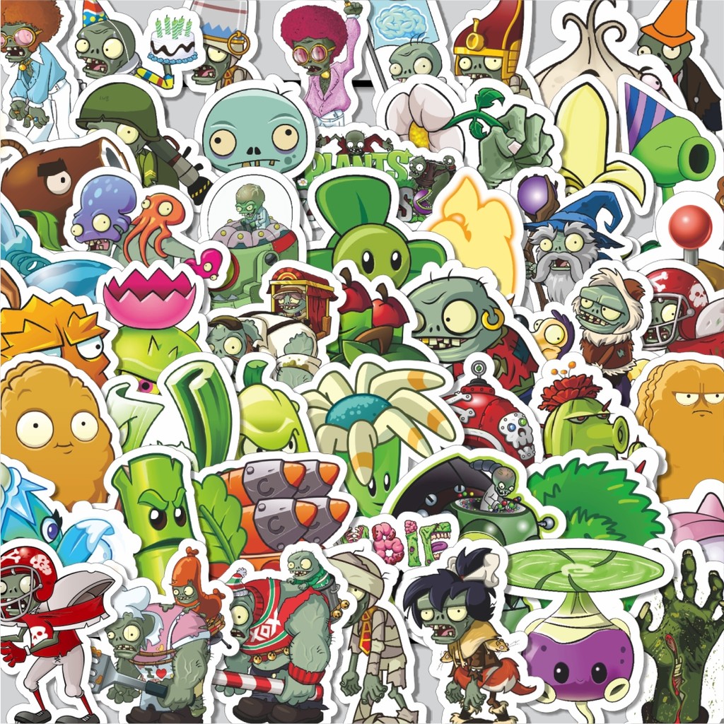 

Stiker Cutting Pack Stiker Game Series PLANT vs ZOMBIE Character Mix 8 Isi 100Pcs Series Aesthetic Lucu Keren Untuk Koper Bahan Vynil