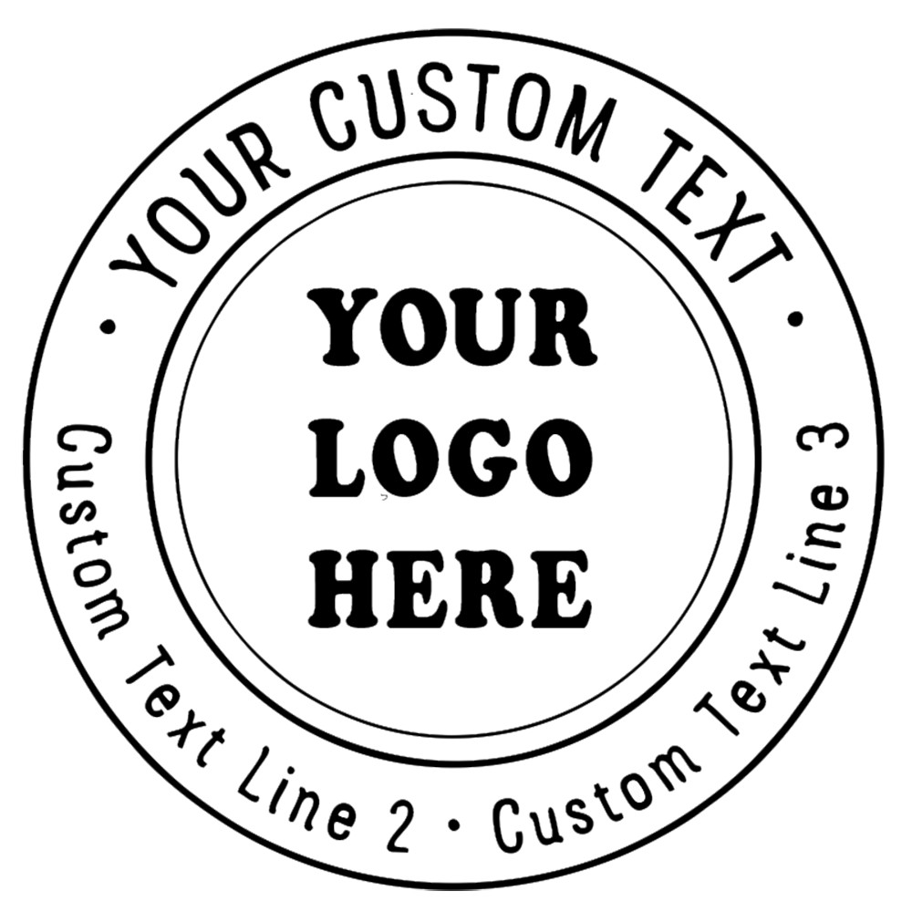 

Custom Logo Double Round Border Stamp Personalized Logo Self inking Stamp Customized Photosensitive ink Stamp