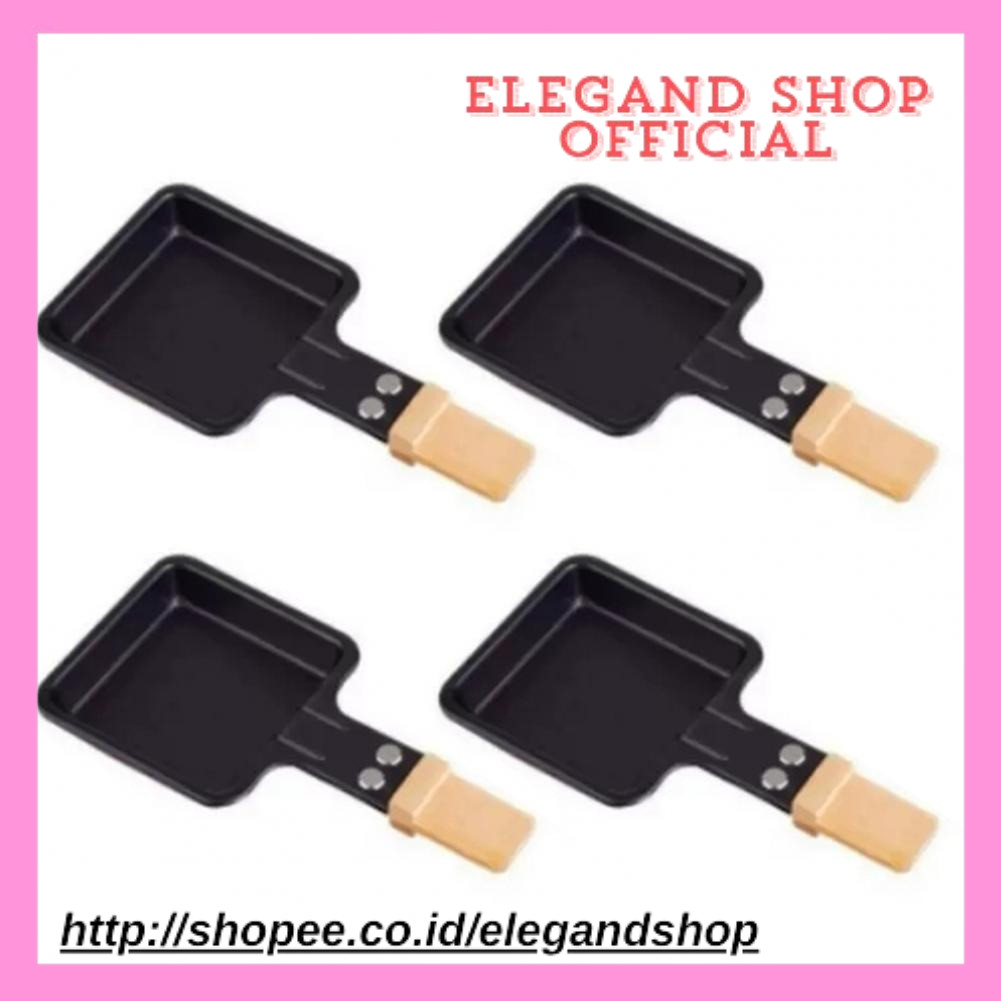 1/4Pcs Mini Grill Pan for Raclettes Non-stick Bakeware Mini Square Triangle Shap Grill Pan Set BBQ  