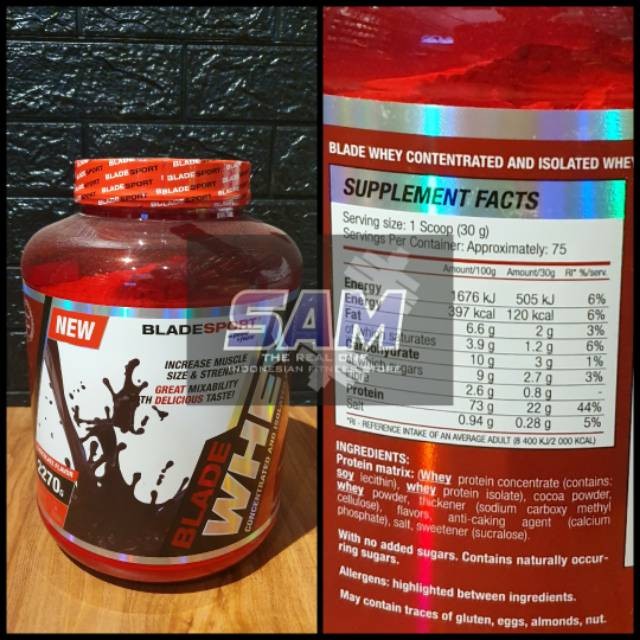 TERLARISSuplemen Fitness BLADE Whey 5 lb Malang Whey ProteinORIGINAL