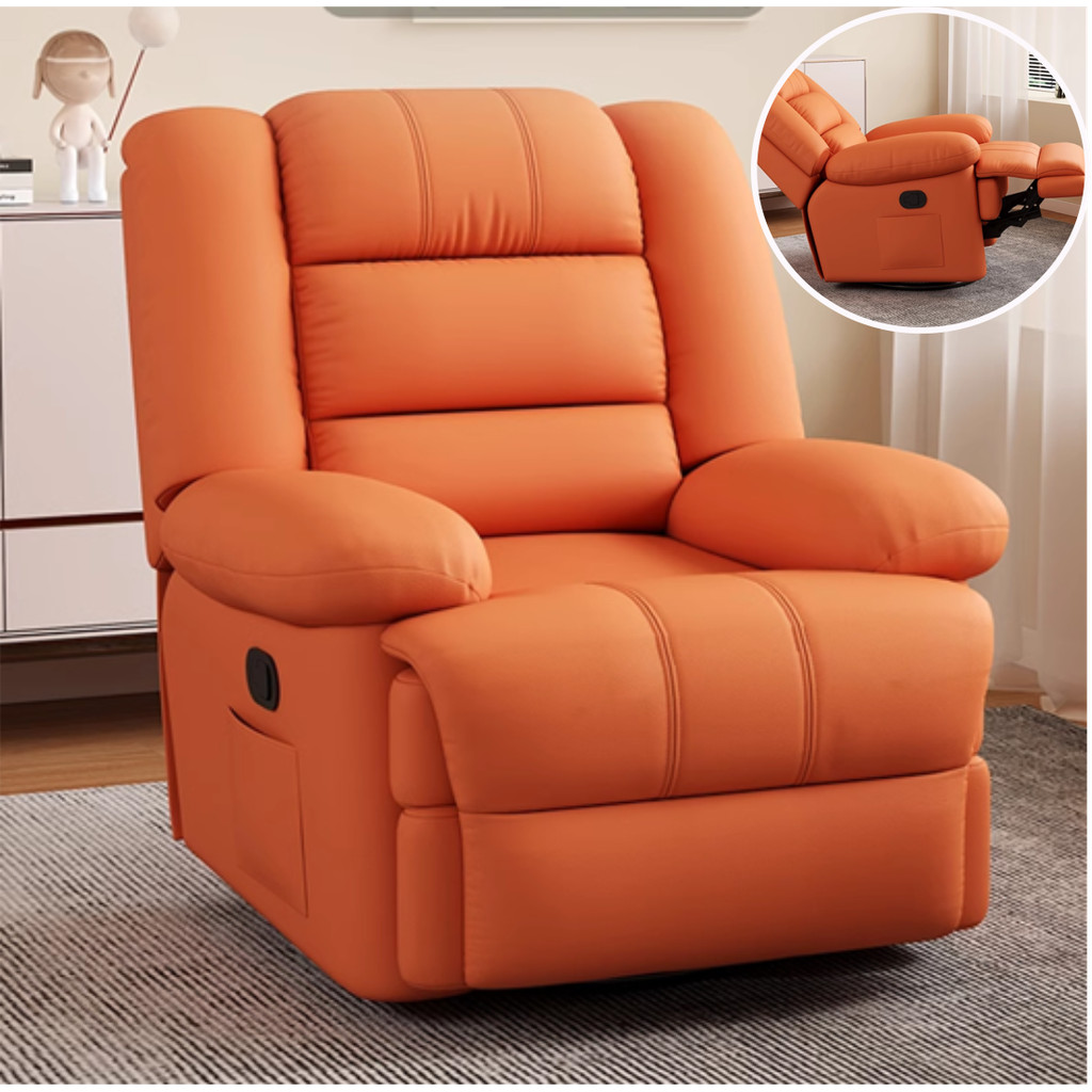 KURSI SOFA BOS SANTAI RECLINER SINGLE MANUAL / SOFA KURSI LIPAT MANUAL / KURSI SOFA RANGKA BESI 95x9