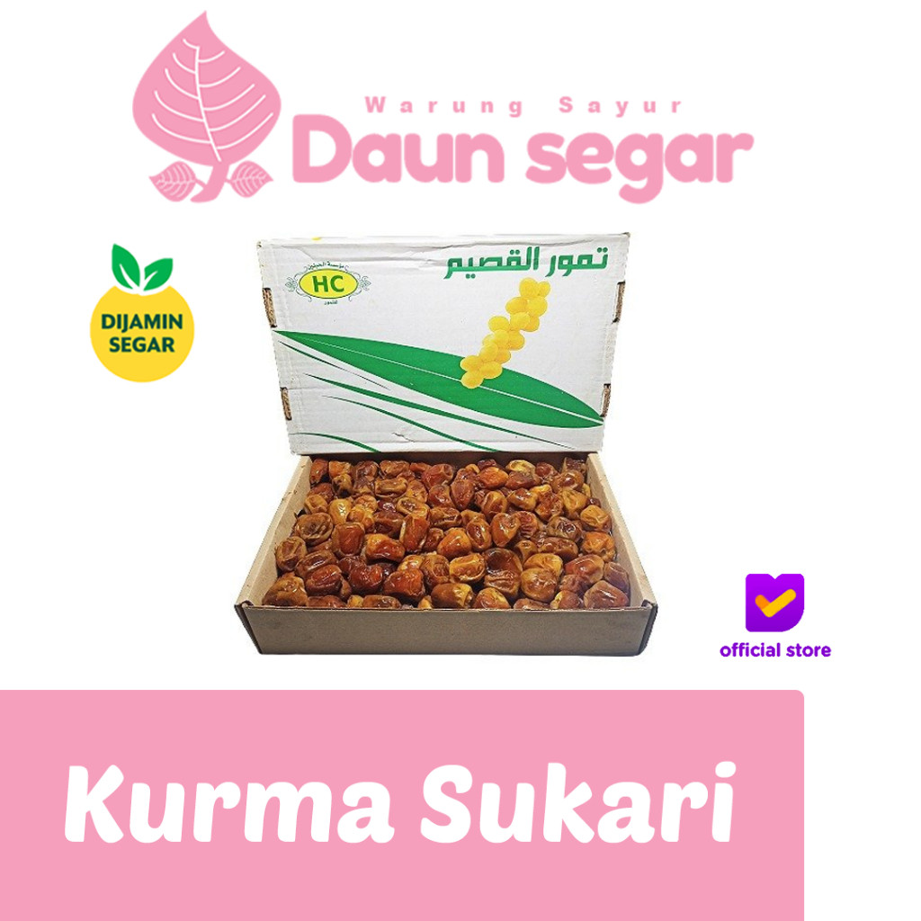 

Kurma Sukari Raja 3kg Kurma Mewah, Manis Alami & Fresh Import - Daun Segar