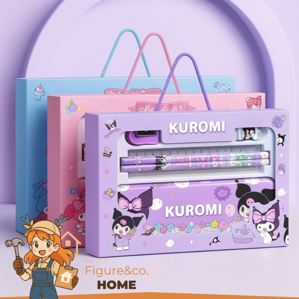 

[FM] - Kotak Pensil Set sanrio Edition Alat Tulis Perlengkapan Sekolah Anak
