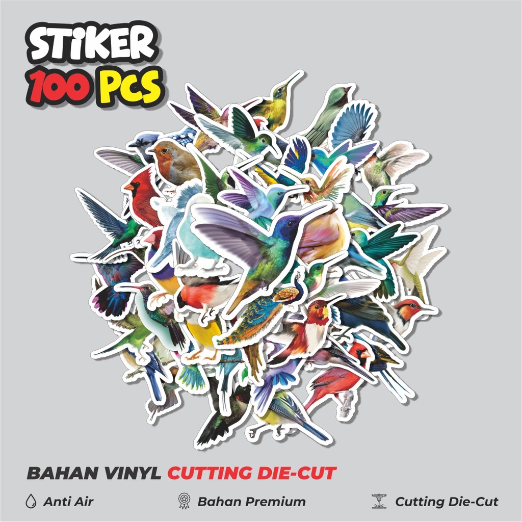 

Terbaru! 50 pcs Stiker Colorful Birds Series [Seri Burung Berwarna-warni] Dekorasi Lucu Kreatif untuk Notebook, Skateboard, HP