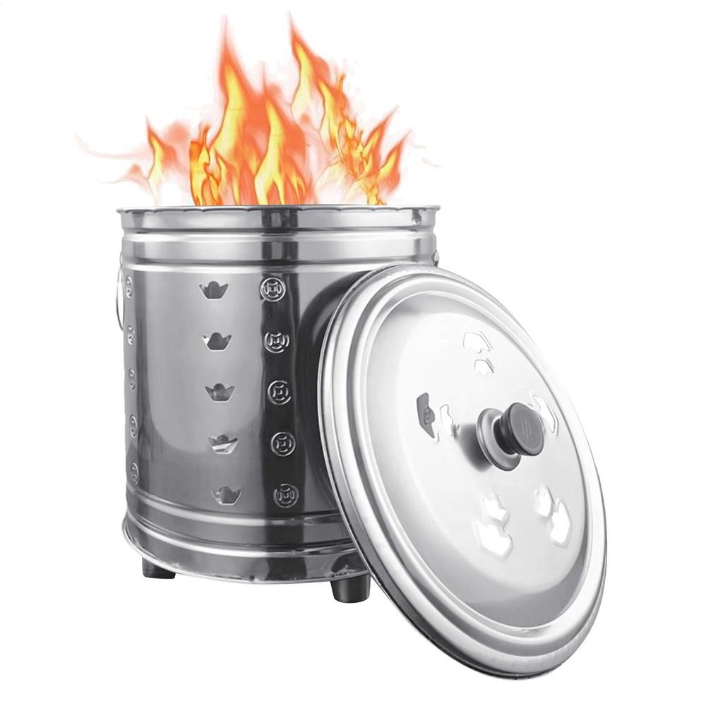 Wood Burning Fire Pit Wood-Burning Fire Burner Bucket Weather-Resistant Heat Resistant Odorless Spar