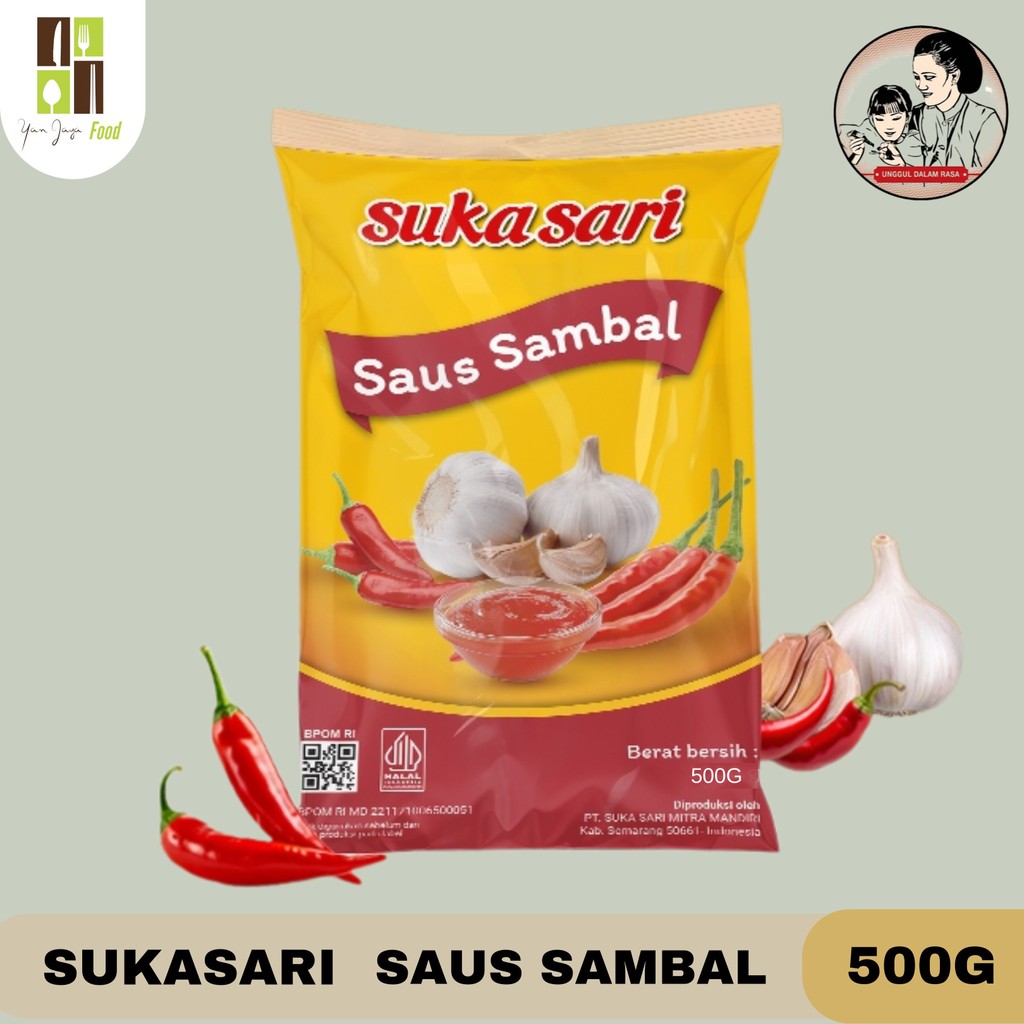 

Sukasari Saus Sambal Bantal 500 G / Saus Cabel 500 G / Saus Sambal Kemasan Bantal