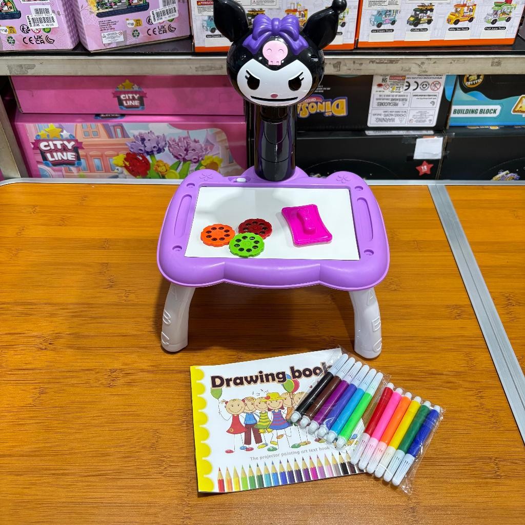 GUNAD Mainan papan tulis projector painting drawing meja projektor edukasi anak
