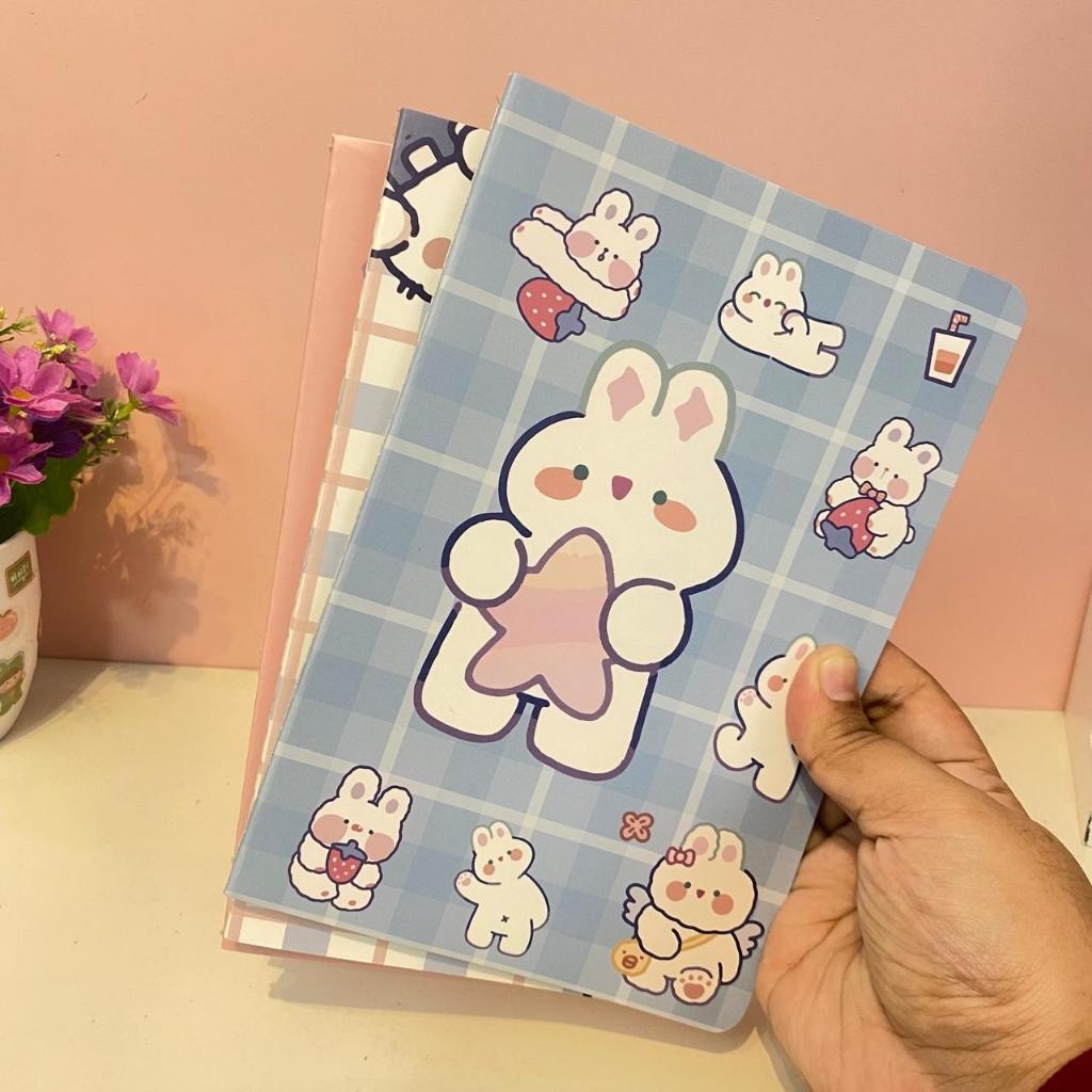 

HYPE N FANCY BUKU STANDAR A5 KOTAK KELINCI BK-1997 BOOK Notebook Diary Journal bergaris Garis-garis