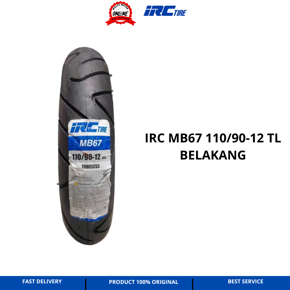 Ban 110/90-12 MB67 TL IRC Ban scoopy donat 110/90-12 100/90-12