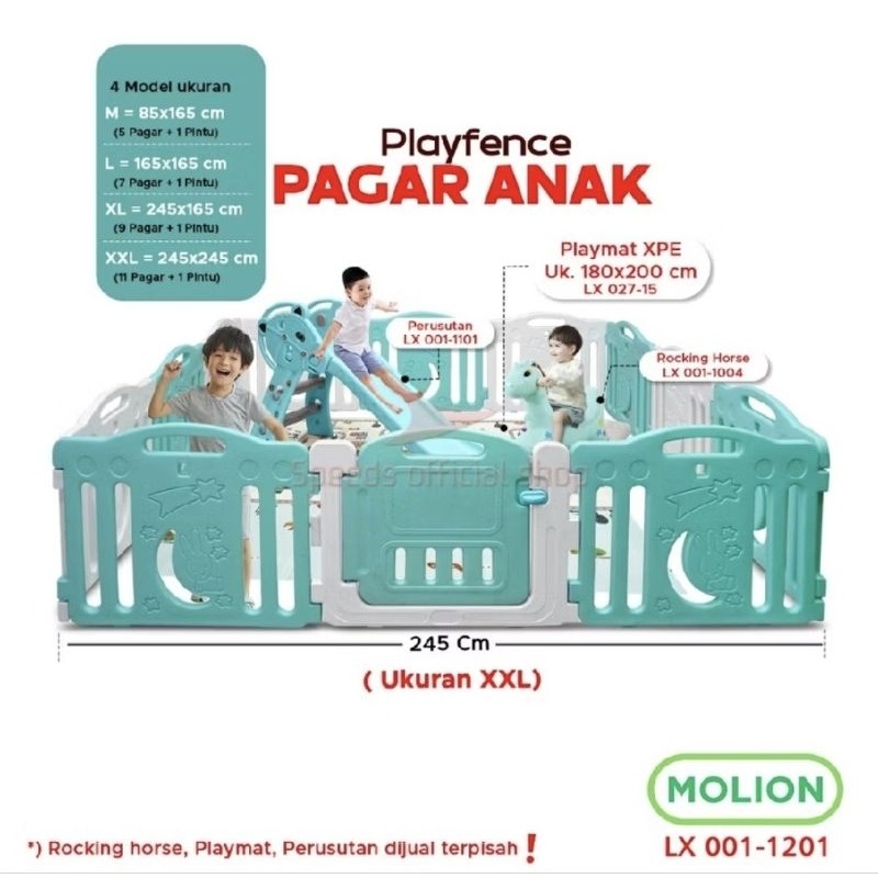 MOLION Pagar Bayi Set Pagar Mainan Anak Playpen Baby Fence Playpen