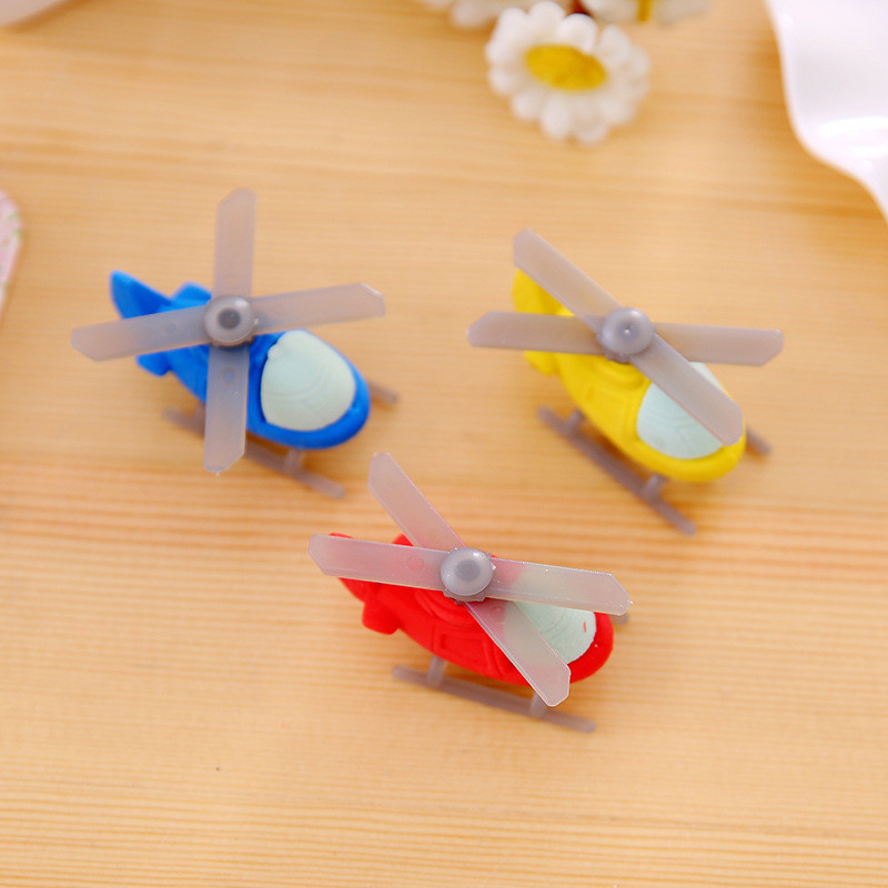 

Cute Helicopter Plain Student Stationery Children Erasers
