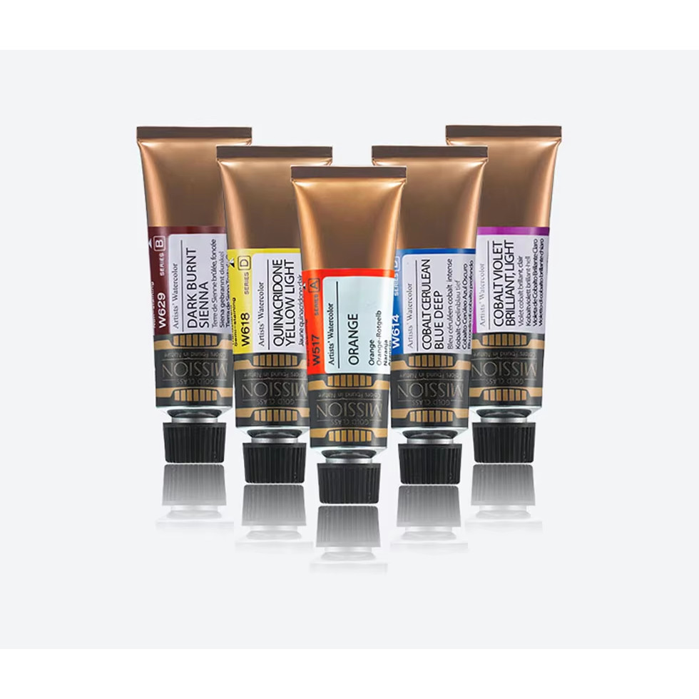 

Korea Mijello Mission Gold 15ml Tube Watercolour Paint, Series A/B, Ultra - Vivid Pure Aquarela Pigments for Artists
