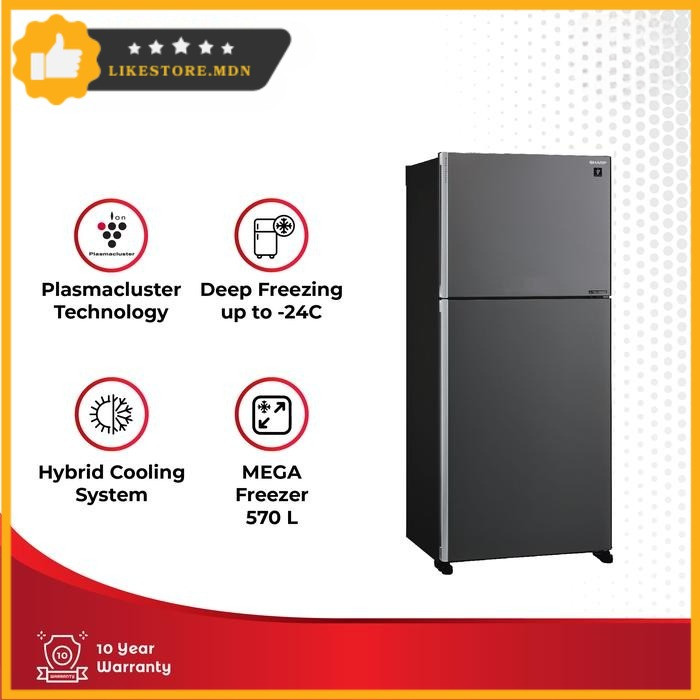 SHARP KULKAS 2 PINTU SJ-IG762PM-SL