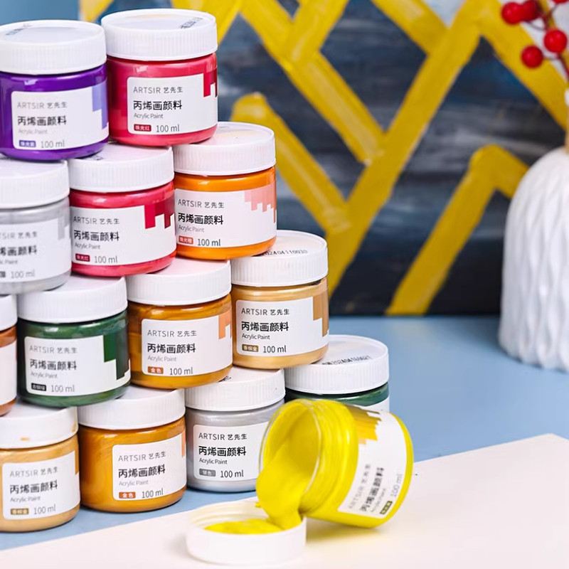 

100ml Pearlescent Acrylic Pigment Waterproof and Sun Protection Without Fading for Glass Canvas Wood Plastic Painting Graffiti