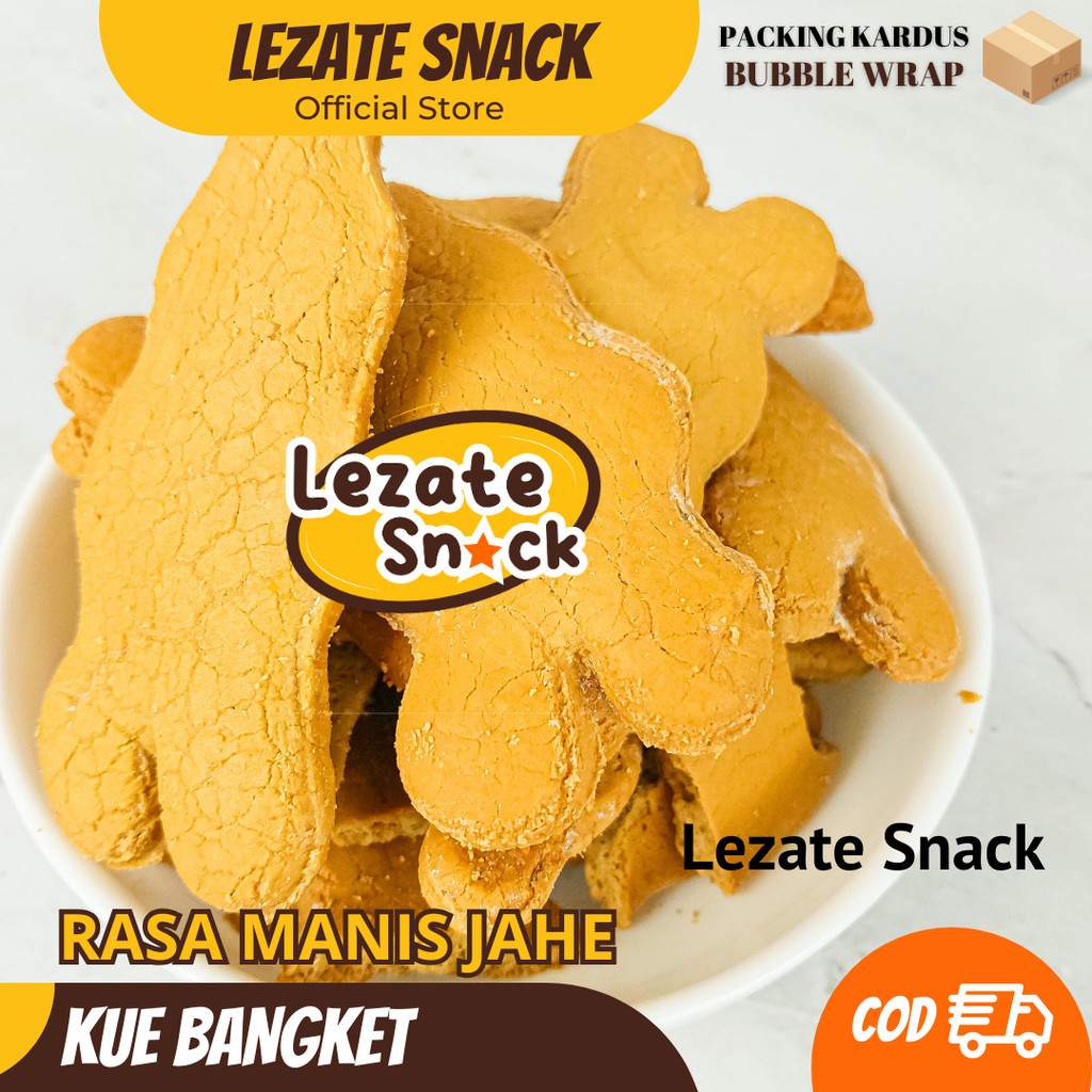 

Kue Bangket Jahe 1KG Roti Jahe Renyah Enak KIloan Murah/Kue Bangkit Jahe / Kue Jahe Kering Roti Kering Lezate Snack SEDAP SNACK