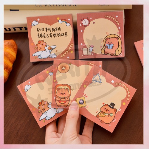 

AS Sticky Notes 50 Lembar Mini Memopad Kapibara Aesthetic Catatan Lucu Penanda Stationery S-SN027