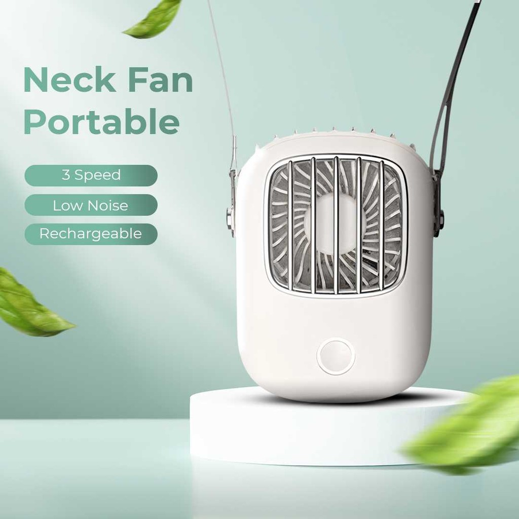 [ Kipas Portable Keren ] CATLION Kipas Angin Mini Portable Model Kalung Leher Neck Fan 1800mAh - YJ1