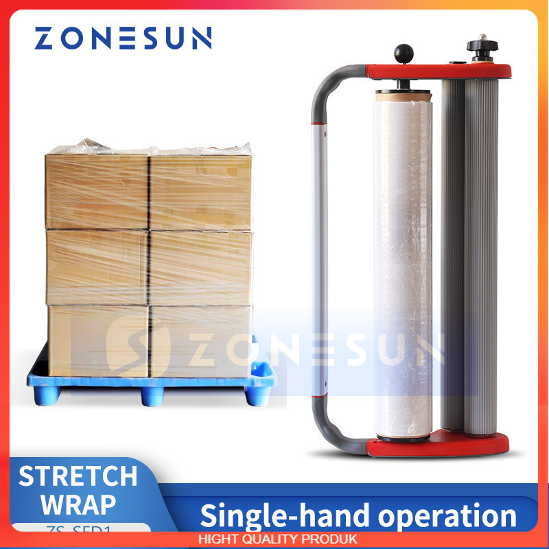 

BEST QUALITY ZONESUN Handheld Stretch Film Dispenser Stretch Film Wrapper Stretch Wrap Machine Pallet Wrap Machine ZS-SFD1