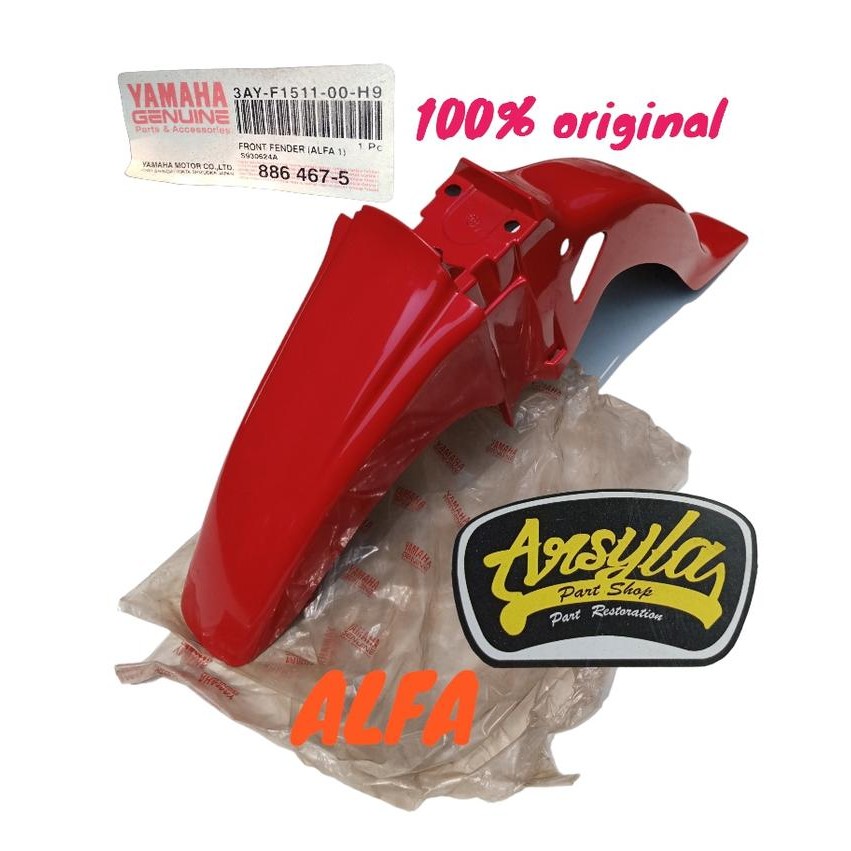 spakbor depan original Yamaha Alfa ALFA merah