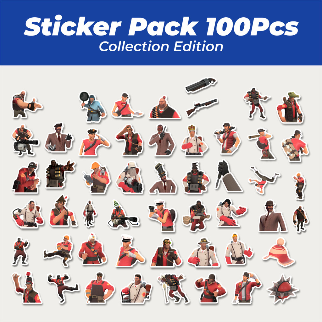 

Hot Stiker Game Series Team Fortres Character V3 Lucu Anti Air Stikers Berperekat Waterproof Sticker Decal Buat Motor Helm Buku Journal Koper Casing HP Laptop Botol Minum