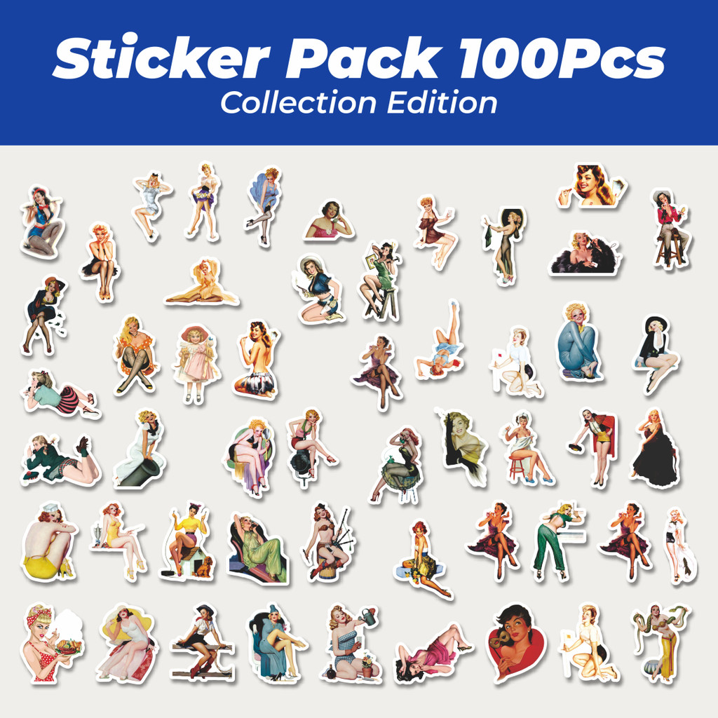 

Hot Stiker Fashion Series Classic Vintage Girls V2 [Seri Mode Klasik Vintage Gadis] Lucu Anti Air Stikers Berperekat Waterproof Sticker Decal Buat Motor Helm Buku Journal Koper Casing HP Laptop Botol Minum