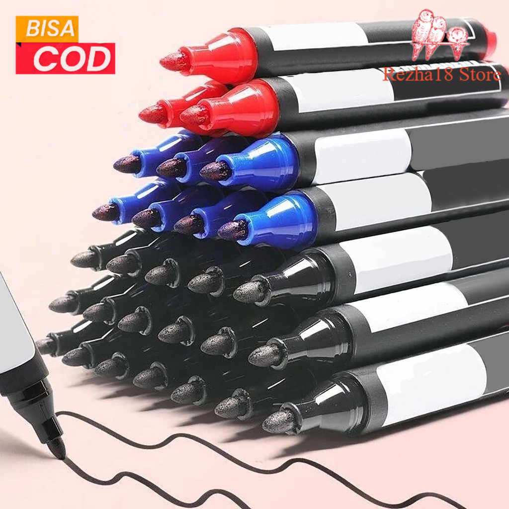 

R18 Spidol Permanent Marker Permanen Tahan Air Alat Tulis Cepat Kering Tinta Minyak Tidak Pudar