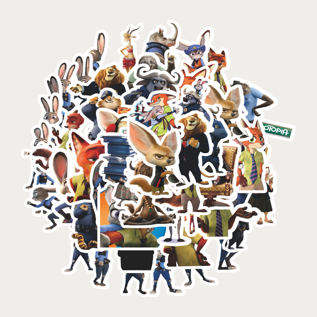 

Sticker Pack Stiker Kartun Series Zootopia | Sticker TUMBLR | Stiker LAPTOP KOPER HELM