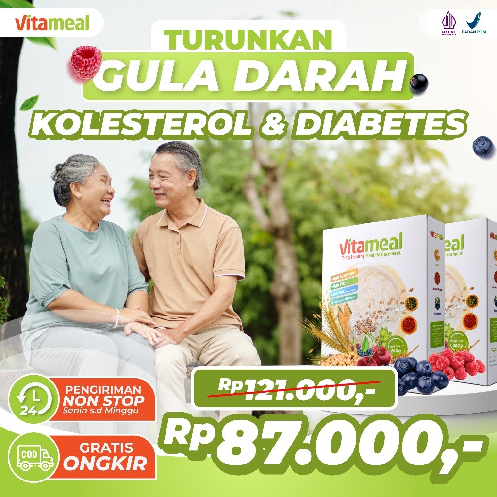 

VITAMEAL Sereal Diabetes Multigrain Bantu Menstabilkan Gula Darah Tinggi Menormalkan Kadar Gula Menagkal Diabetes dan Kolesterol Dengan Alami Tanpa Efek Samping