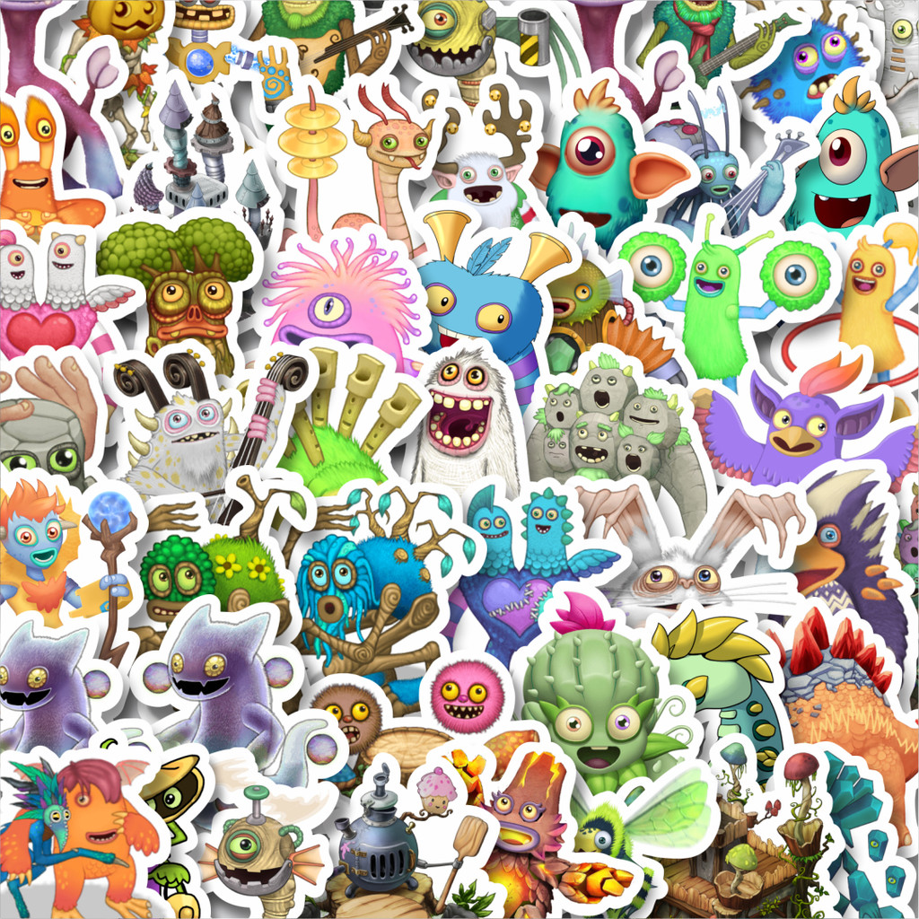 

Stiker Cutting Pack Stiker Game Series My Singing Monsters Character Mix 1 Isi 100Pcs Series Aesthetic Lucu Keren Untuk Koper Bahan Vynil