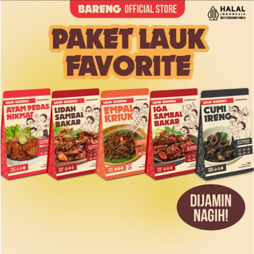 

Lahap Bareng - Paket Lauk Favorit 2 Lauk | Makanan Instant Ready to Eat, Real Food, Praktis & Tanpa Pengawet | Cumi Ireng Pedas Iga Sambal Bakar