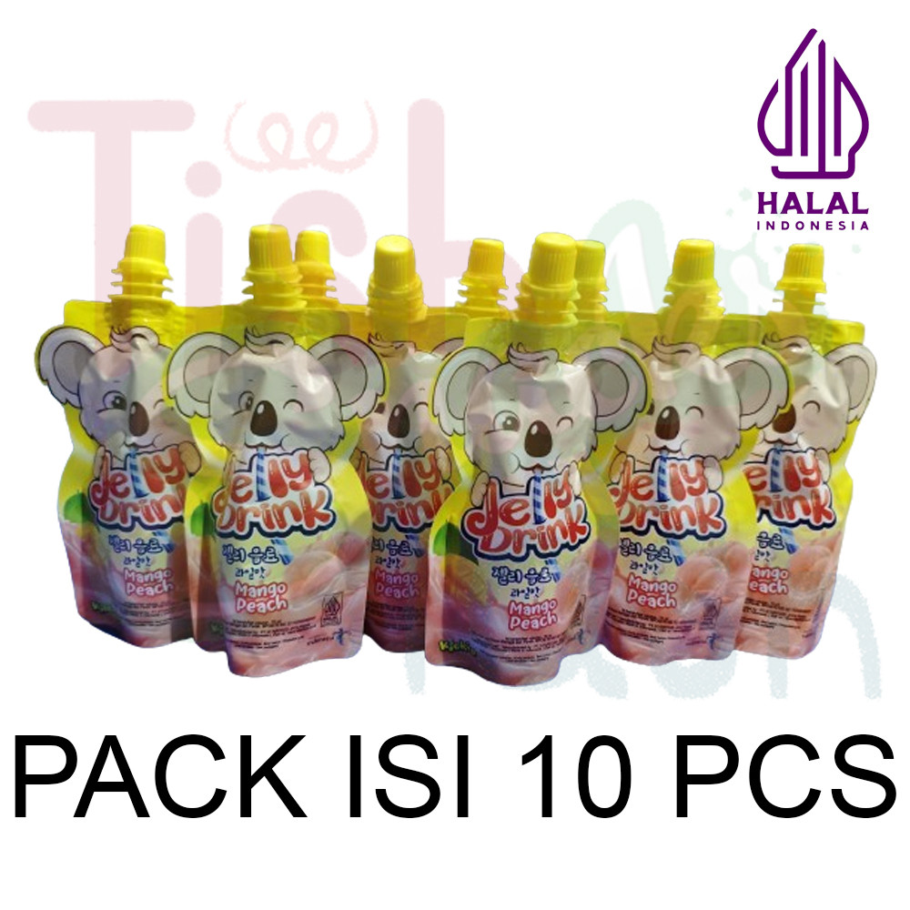 

[PACK ISI 10] Minuman Jelly Kiokio Mango Peach HALAL 70ml