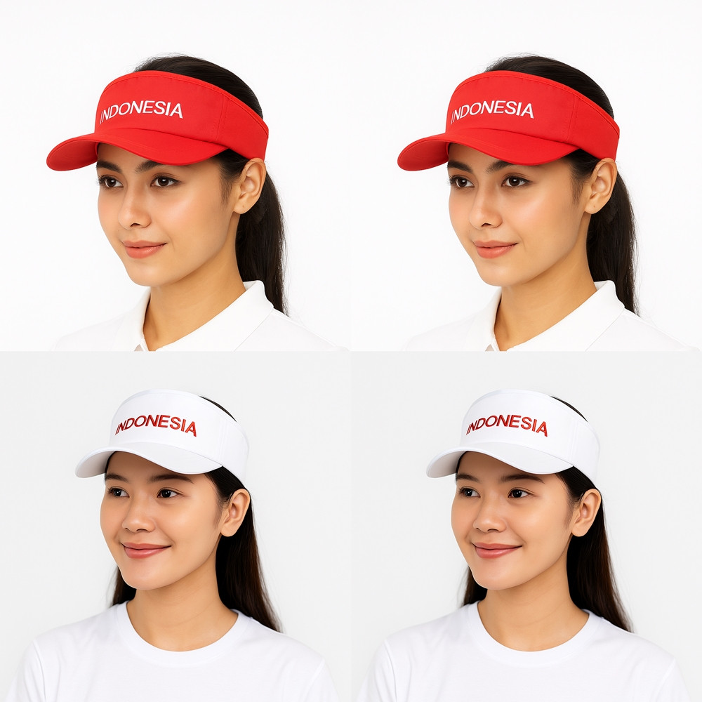 GRATIS BORDIR NAMA - Topi Agustusan Kemerdekaan Indonesia BORDIR INDONESIA Untuk Wanita Model Golf T