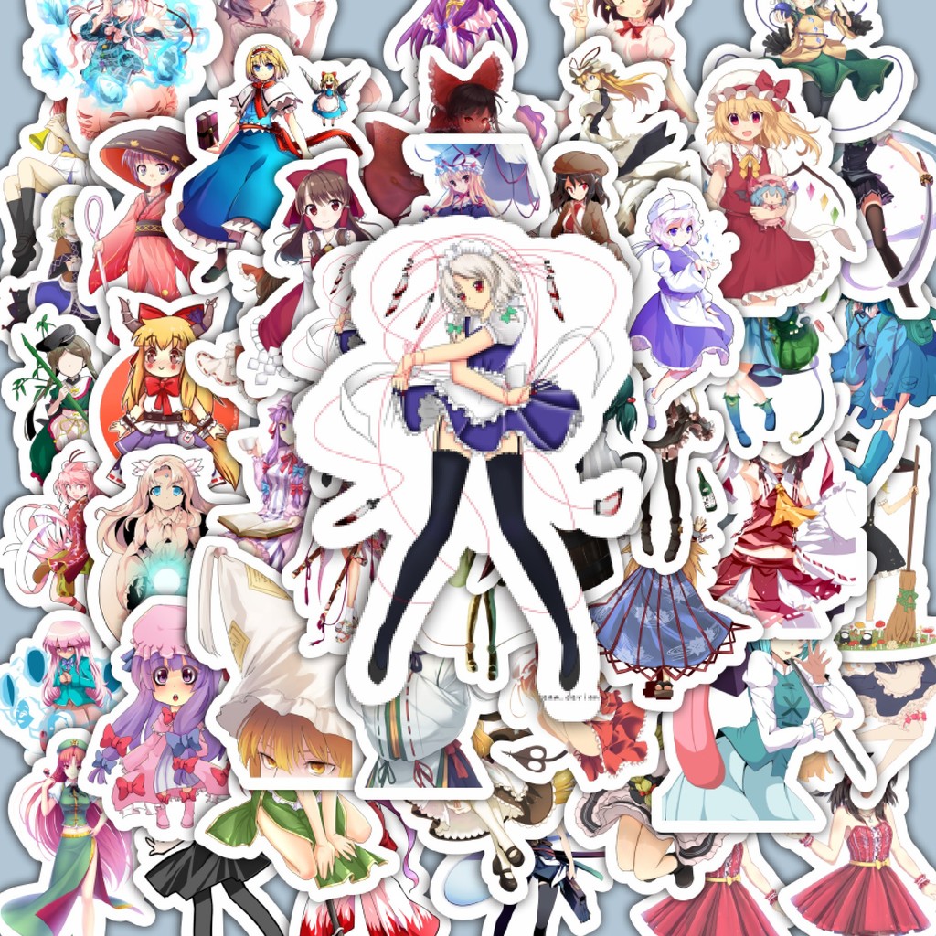 

100PCS Lucu Stiker Game Series Touhou Project Karakter Mix 1 Stiker Aesthetic Stiker Anti Air Stikers Berperekat Waterproof sticker decal buat Motor Helm Buku Journal Koper Casing HP Laptop Botol Minum Hadiah anak