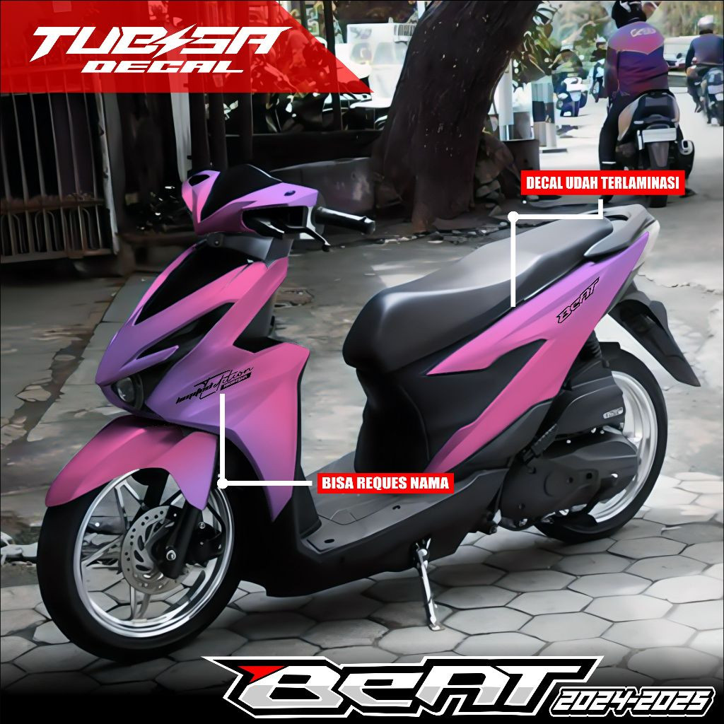 (COD) Decal Sticker BEAT CBS Street Deluxe 2024 2025 Full Body - Stiker Modifikasi Variasi Fullbody